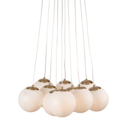 Brilagi - Luster na sajli GLOBE 10xE14/15W/230V bela
