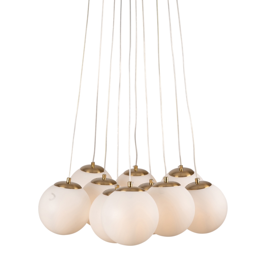 Brilagi - Luster na sajli GLOBE 10xE14/15W/230V bela