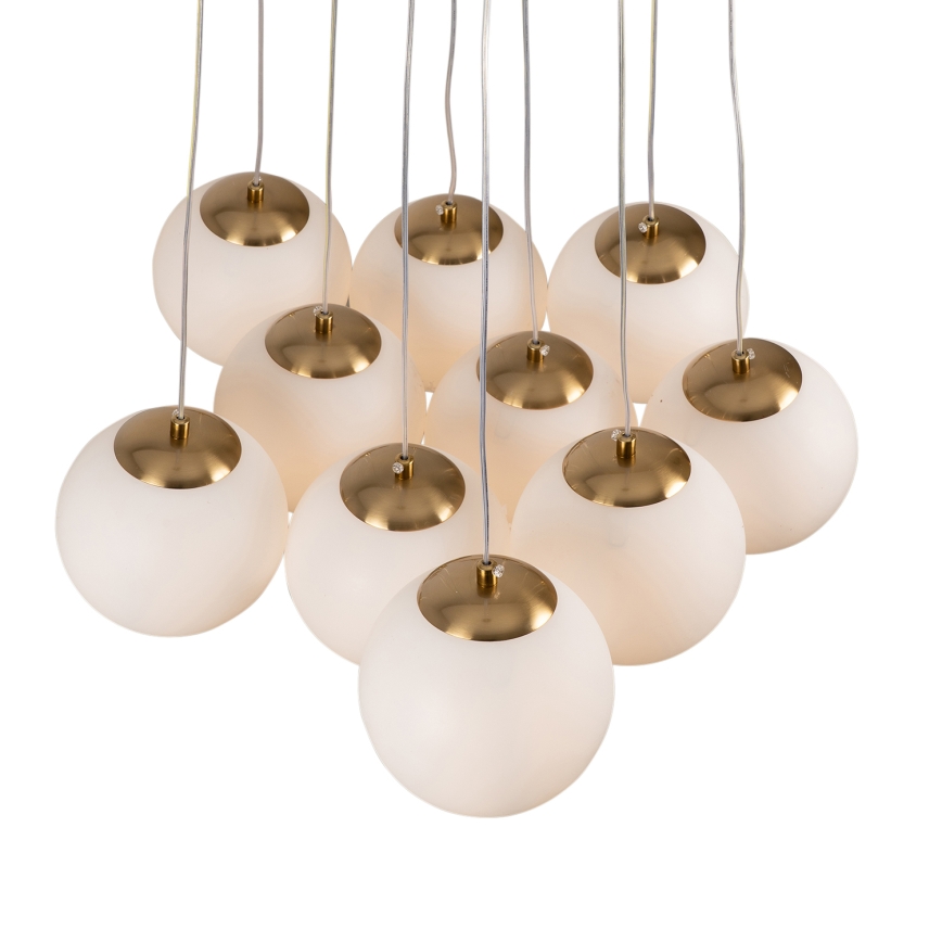 Brilagi - Luster na sajli GLOBE 10xE14/15W/230V bela