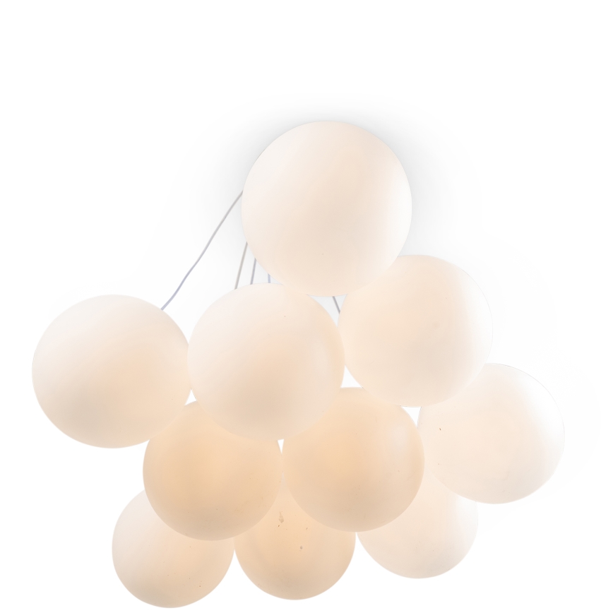 Brilagi - Luster na sajli GLOBE 10xE14/15W/230V bela