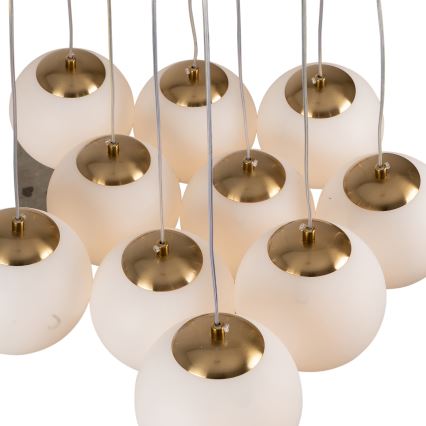 Brilagi - Luster na sajli GLOBE 10xE14/15W/230V bela