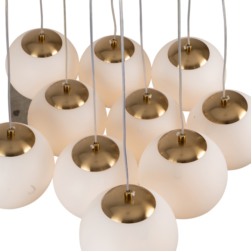Brilagi - Luster na sajli GLOBE 10xE14/15W/230V bela