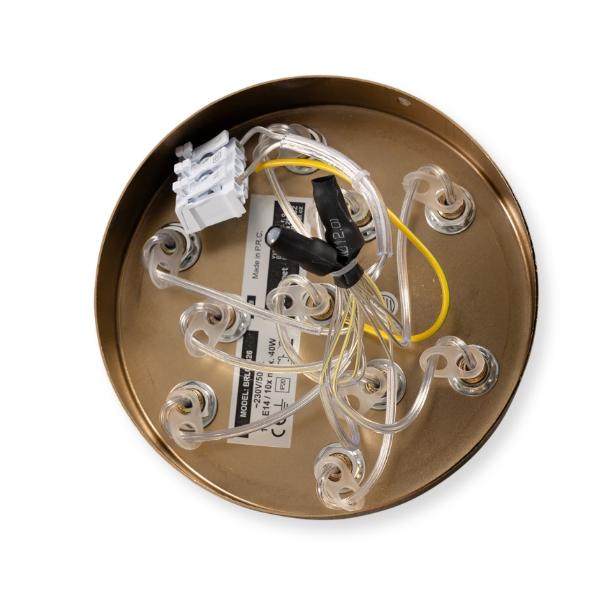 Brilagi - Luster na sajli GLOBE 10xE14/15W/230V bela