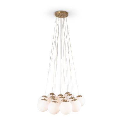 Brilagi - Luster na sajli GLOBE 15xE14/15W/230V bela