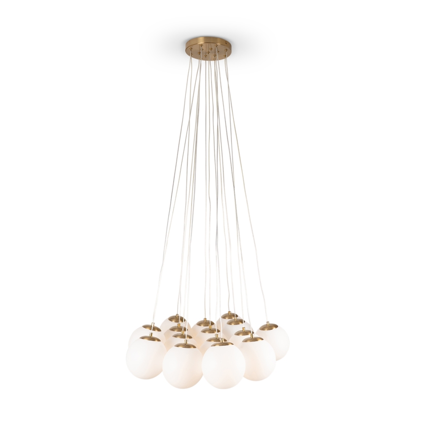 Brilagi - Luster na sajli GLOBE 15xE14/15W/230V bela