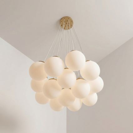 Brilagi - Luster na sajli GLOBE 15xE14/15W/230V bela