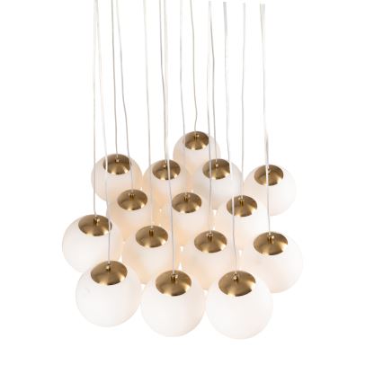 Brilagi - Luster na sajli GLOBE 15xE14/15W/230V bela