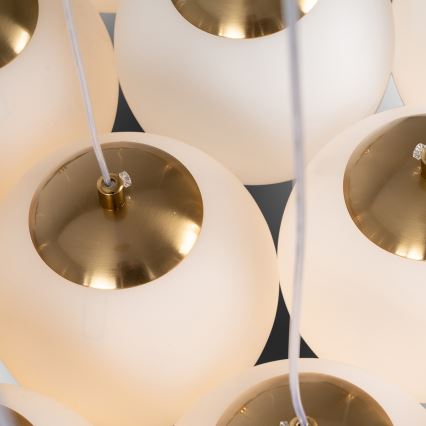 Brilagi - Luster na sajli GLOBE 15xE14/15W/230V bela