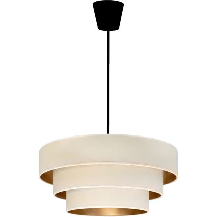 Brilagi - Luster na sajli LUNETA 1xE27/60W/230V, prečnik 40 cm, krem/zlatna