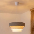 Brilagi - Luster na sajli LUNETA 1xE27/60W/230V prečnik 40 cm siva/krem/bela