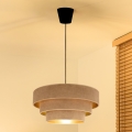Brilagi - Luster na sajli LUNETA 1xE27/60W/230V Ø 40 cm bež/zlatna