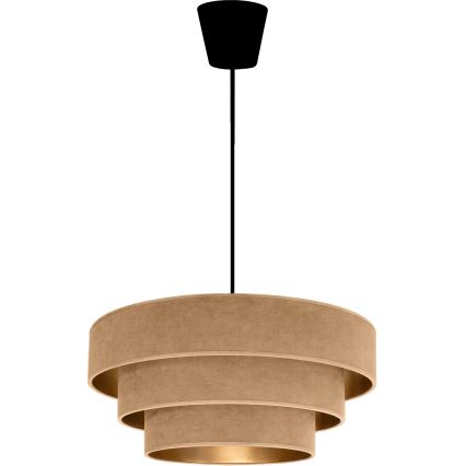 Brilagi - Luster na sajli LUNETA 1xE27/60W/230V Ø 40 cm bež/zlatna