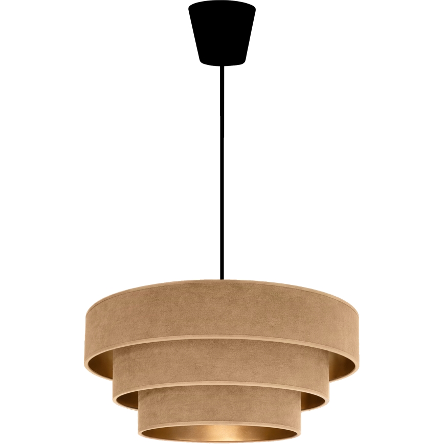 Brilagi - Luster na sajli LUNETA 1xE27/60W/230V Ø 40 cm bež/zlatna