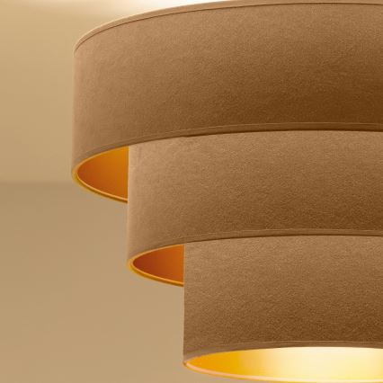 Brilagi - Luster na sajli LUNETA 1xE27/60W/230V Ø 40 cm bež/zlatna