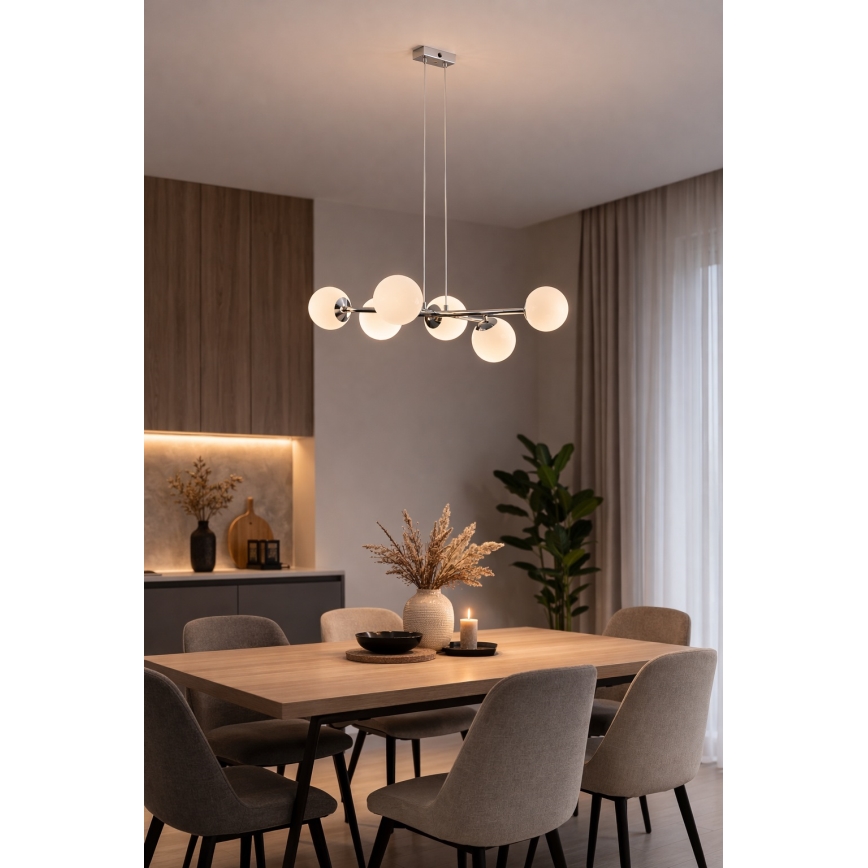 Brilagi - Luster na sajli MALONY 6xE14/20W/230V sjajni hrom
