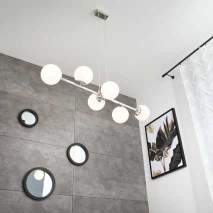 Brilagi - Luster na sajli MALONY 6xE14/20W/230V sjajni hrom