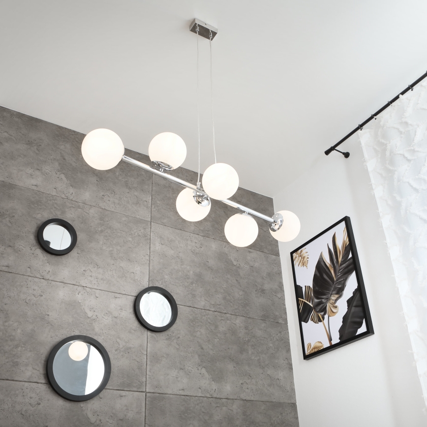 Brilagi - Luster na sajli MALONY 6xE14/20W/230V sjajni hrom