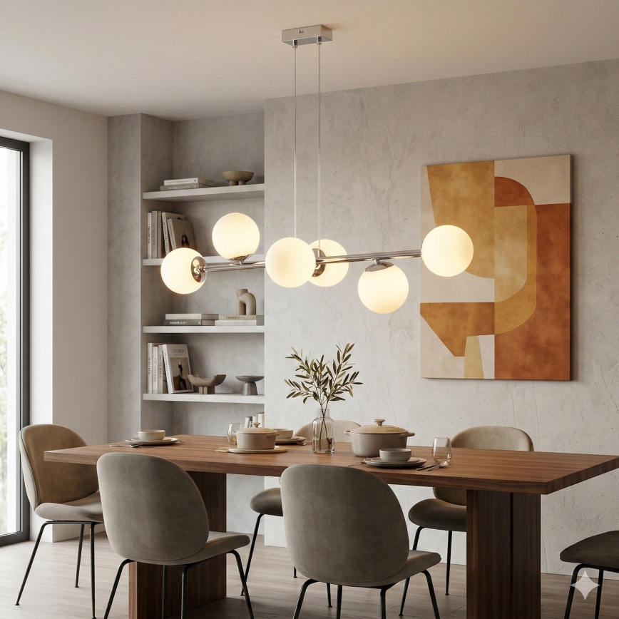 Brilagi - Luster na sajli MALONY 6xE14/20W/230V sjajni hrom