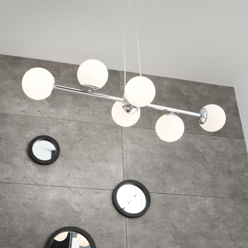 Brilagi - Luster na sajli MALONY 6xE14/20W/230V sjajni hrom