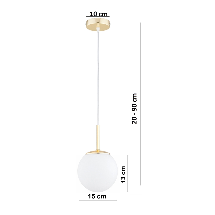 BRILAGI - Luster na sajli MILO 1xE27/60W/230V zlatna