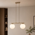 BRILAGI - Luster na sajli MILO 2xE27/60W/230V bež/zlatna