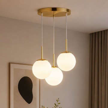 Brilagi - Luster na sajli MILO 3xE27/60W/230V zlatna