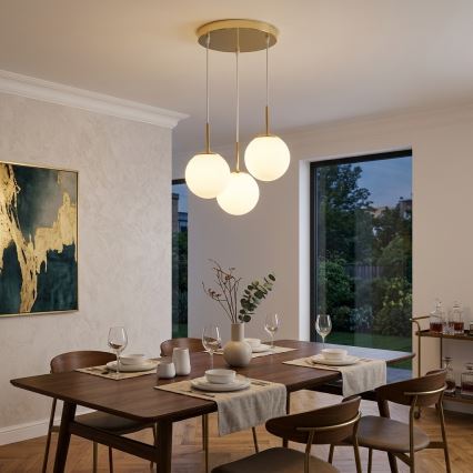 Brilagi - Luster na sajli MILO 3xE27/60W/230V zlatna