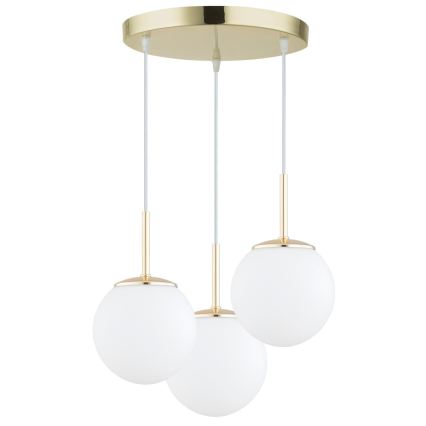 Brilagi - Luster na sajli MILO 3xE27/60W/230V zlatna