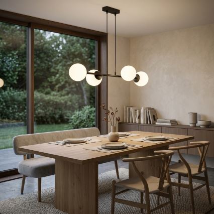 Brilagi - Luster na sajli MILO 4xE27/60W/230V crna