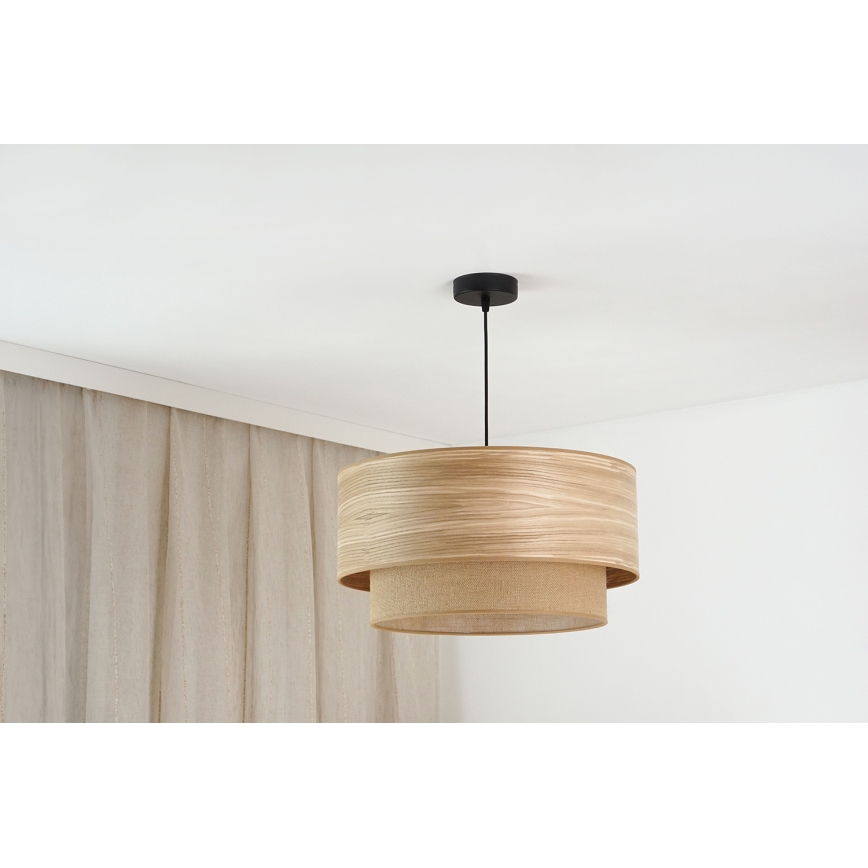 Brilagi - Luster na sajli MONTANA BOHO 1xE27/15W/230V prečnik 45 cm braon/crna
