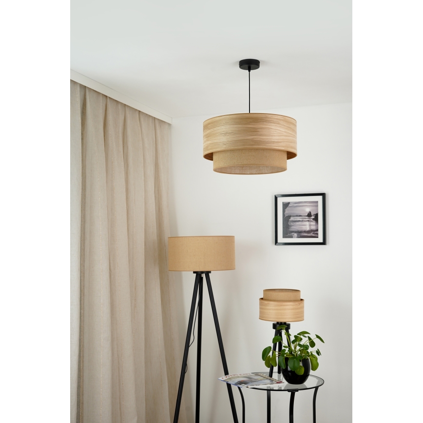 Brilagi - Luster na sajli MONTANA BOHO 1xE27/15W/230V prečnik 45 cm braon/crna