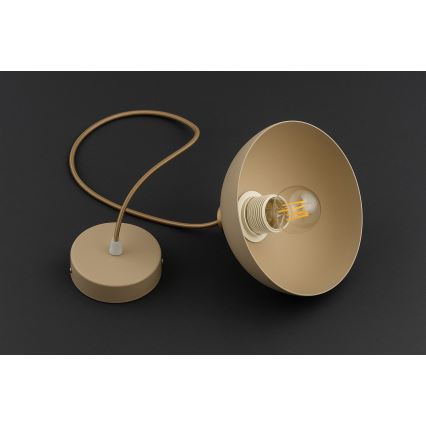 Brilagi - Luster na sajli MOON 1xE27/60W/230V prečnik 18 cm bež/zlatna