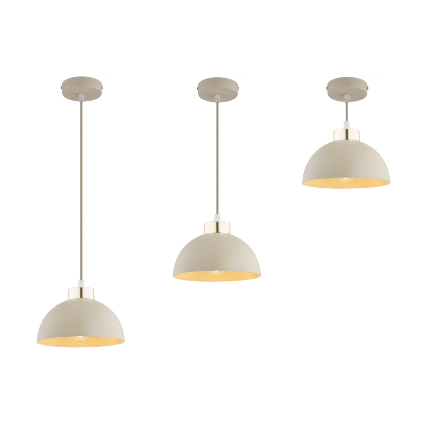 Brilagi - Luster na sajli MOON 1xE27/60W/230V prečnik 18 cm bež/zlatna