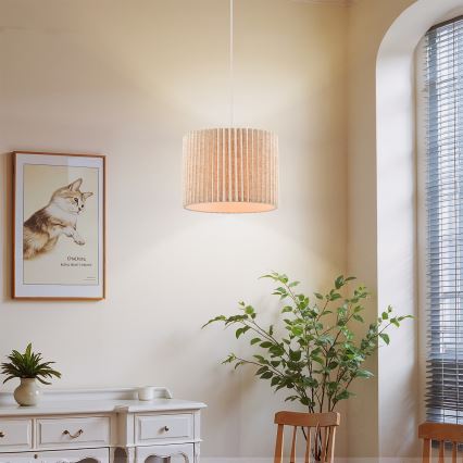Brilagi - Luster na sajli NORDIC WAVE 1xE27/15W/230V prečnik 32 cm lan/bela