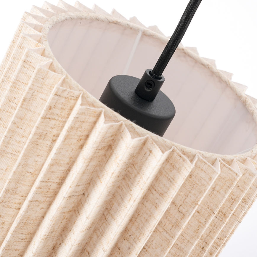 Brilagi - Luster na sajli NORDIC WAVE 3xE27/15W/230V prečnik 38 cm lan/crna