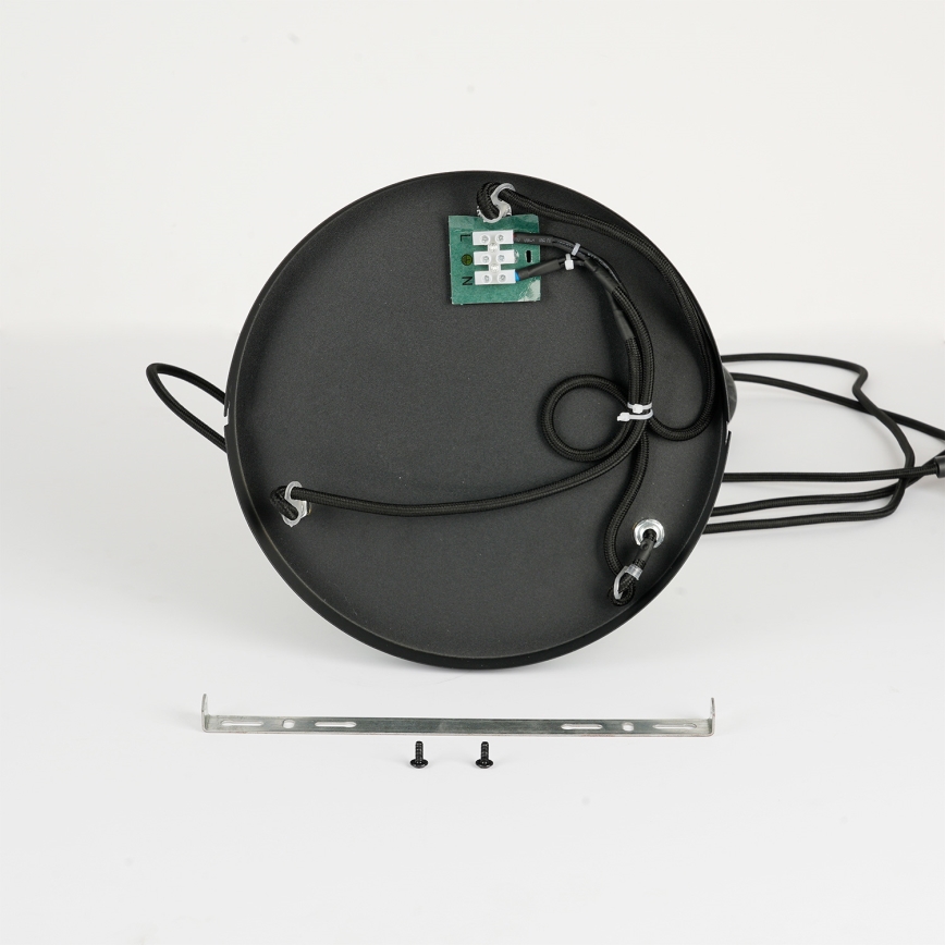 Brilagi - Luster na sajli NORDIC WAVE 3xE27/15W/230V prečnik 38 cm lan/crna