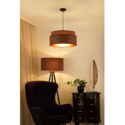 Brilagi - Luster na sajli OREGON VEGE 1xE27/15W/230V prečnik 45 cm braon