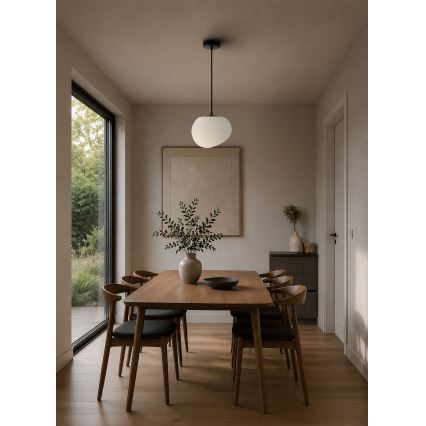 BRILAGI - Luster na sajli PEBBLES 1xE27/40W/230V prečnik 20 cm crna