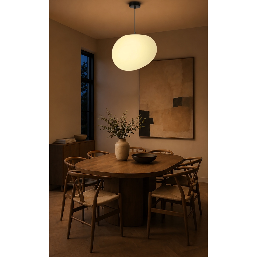 BRILAGI - Luster na sajli PEBBLES 1xE27/40W/230V prečnik 40 cm crna