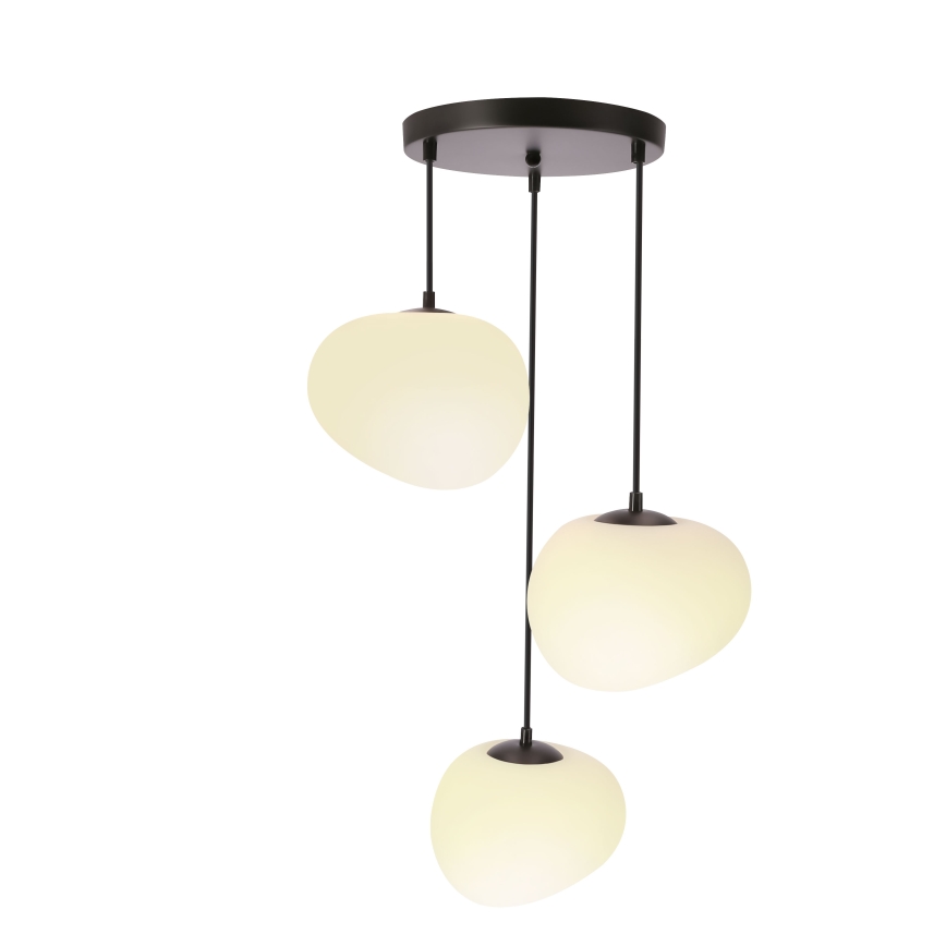BRILAGI - Luster na sajli PEBBLES 3xE27/40W/230V prečnik 42 cm crna