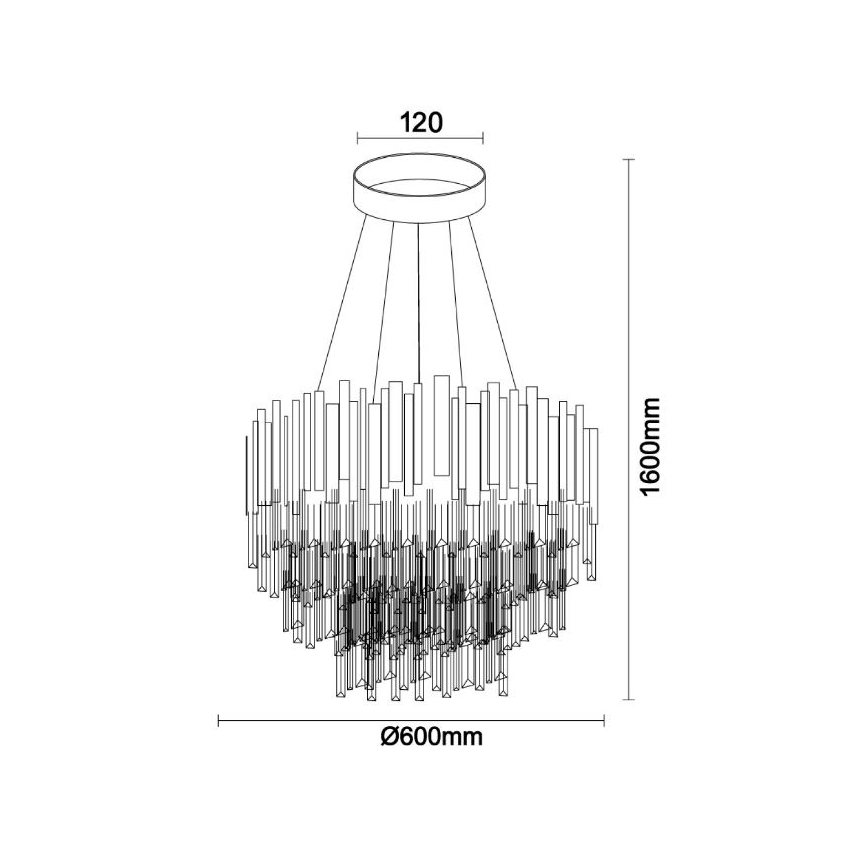 Brilagi - Luster na sajli PLAZA 9xE14/40W/230V Ø 60 cm