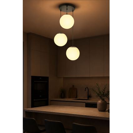 BRILAGI - Luster na sajli POLOS 3xE27/40W/230V prečnik 42 cm crna