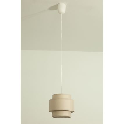 Brilagi - Luster na sajli RESNA 1xE27/60W/230V, prečnik 20 cm, bež