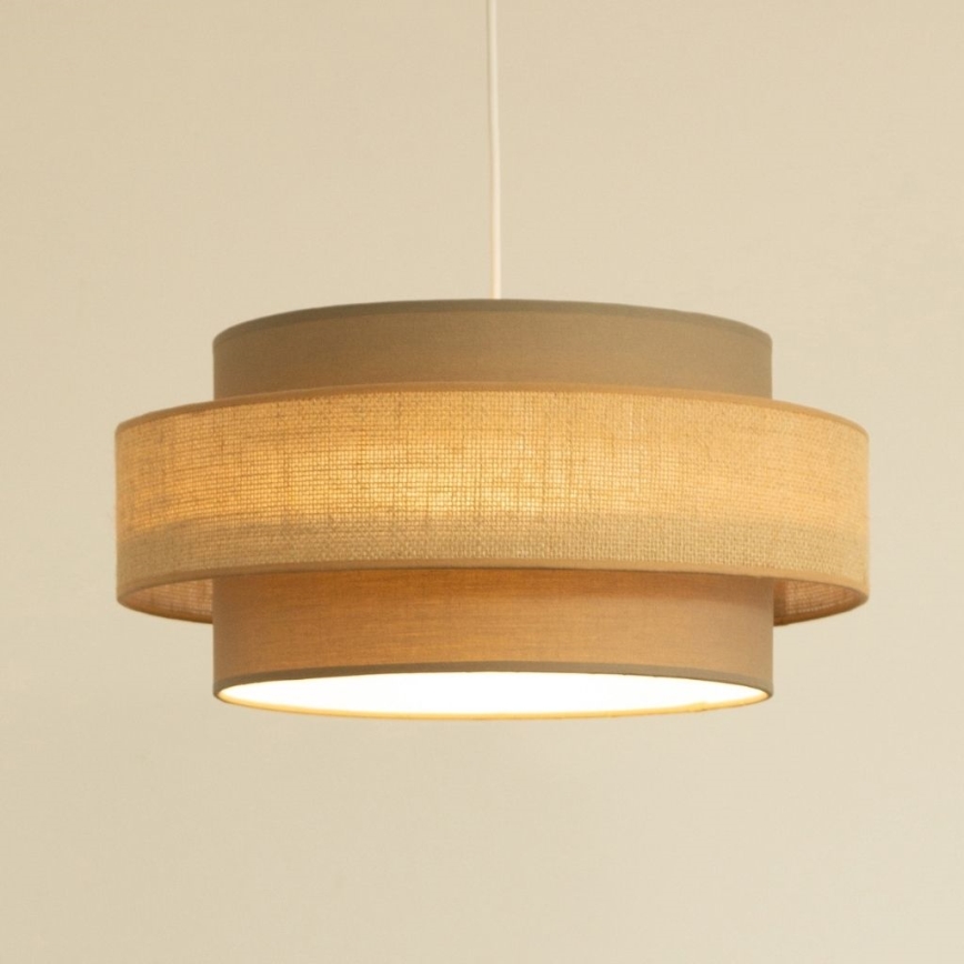 Brilagi - Luster na sajli RESNA 1xE27/60W/230V, prečnik 40 cm, braon/bež