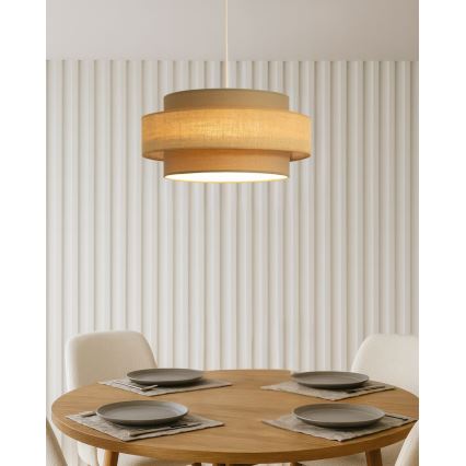Brilagi - Luster na sajli RESNA 1xE27/60W/230V, prečnik 40 cm, braon/bež