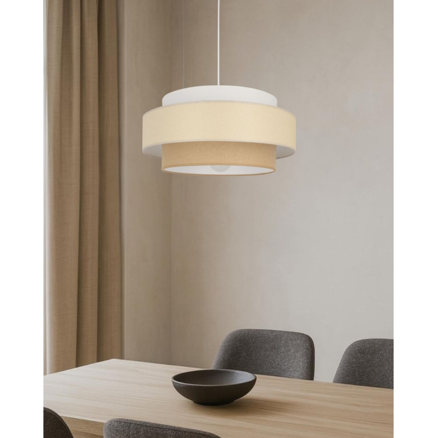 Brilagi - Luster na sajli RESNA 1xE27/60W/230V prečnika 40 cm krem/bež