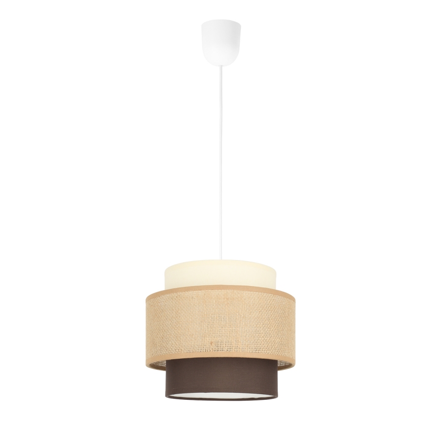 Brilagi - Luster na sajli RESNA 1xE27/60W/230V Ø 20 cm bež/crna