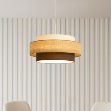 Brilagi - Luster na sajli RESNA 1xE27/60W/230V Ø 40 cm bež/crna