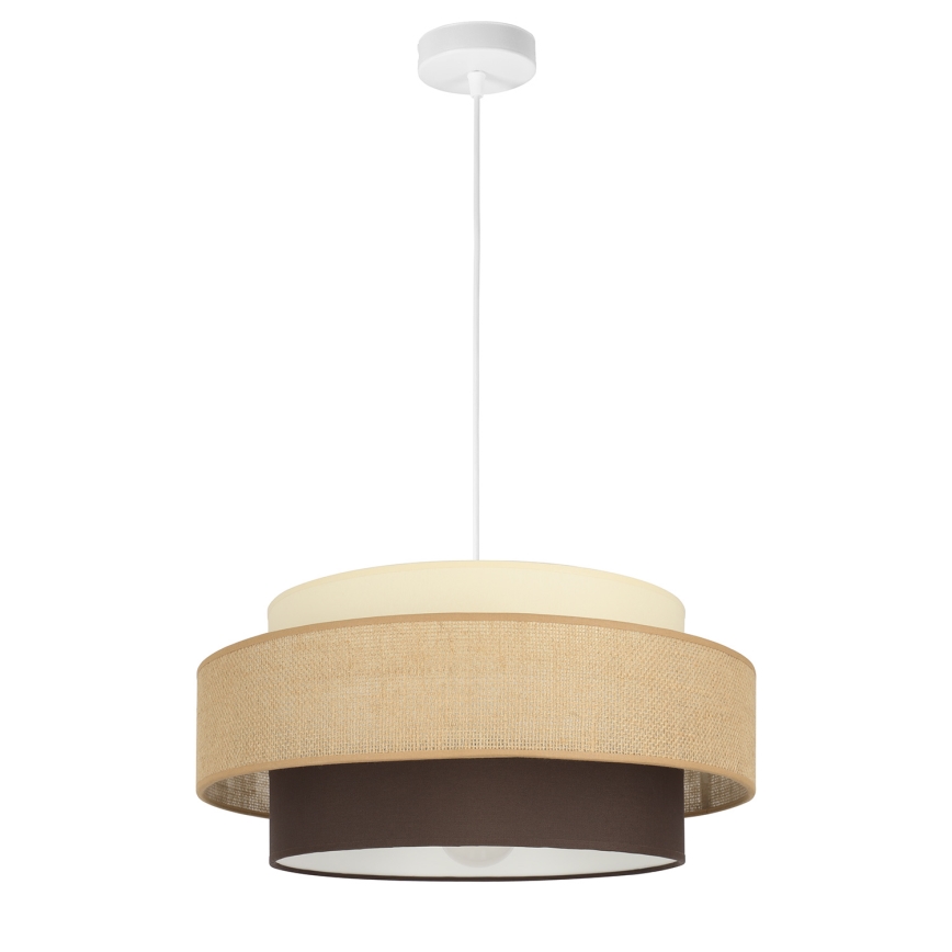 Brilagi - Luster na sajli RESNA 1xE27/60W/230V Ø 40 cm bež/crna