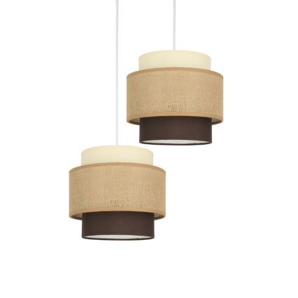 Brilagi - Luster na sajli RESNA 2xE27/60W/230V prečnik 30 cm bež/crna